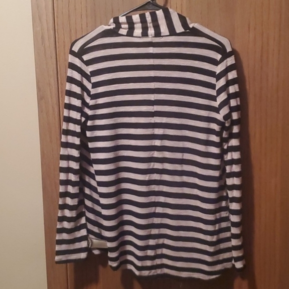 Size M Forever 21 Tan/Black Stripe Cardigan - Picture 4 of 4